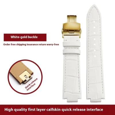 Correa de cuero de desmontaje rápido para LV boca convexa 21 x 12 mm correa de reloj para hombre Foto 1 de 4