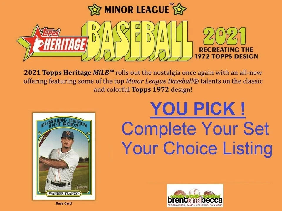 2021 Topps Heritage Minor League Base Card 1-200 ~ YOU PICK ~ Complete Your Set! - Image 1 of 1