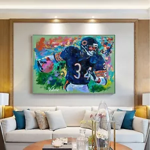 Sale Walter Payton ORIGINAL Painting 36"H X 48"W X 1.5" Was $50K Now $25K - Picture 1 of 16