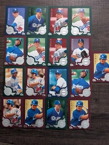 Lote de tarjetas de béisbol MLB Fleer/Skybox E-XL Emotion 1996 del equipo de los Dodgers de Los Ángeles - Imagen 1 de 1