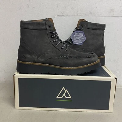 Alpine Mens Bryson Lace Up Moc Toe Style Gray Suede Leather Upper AD23MC002-GRY - Image 1 of 4