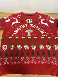 Timothy Taylors Landlord Beer Brewery Christmas sweater jumper XL 44" inch chest