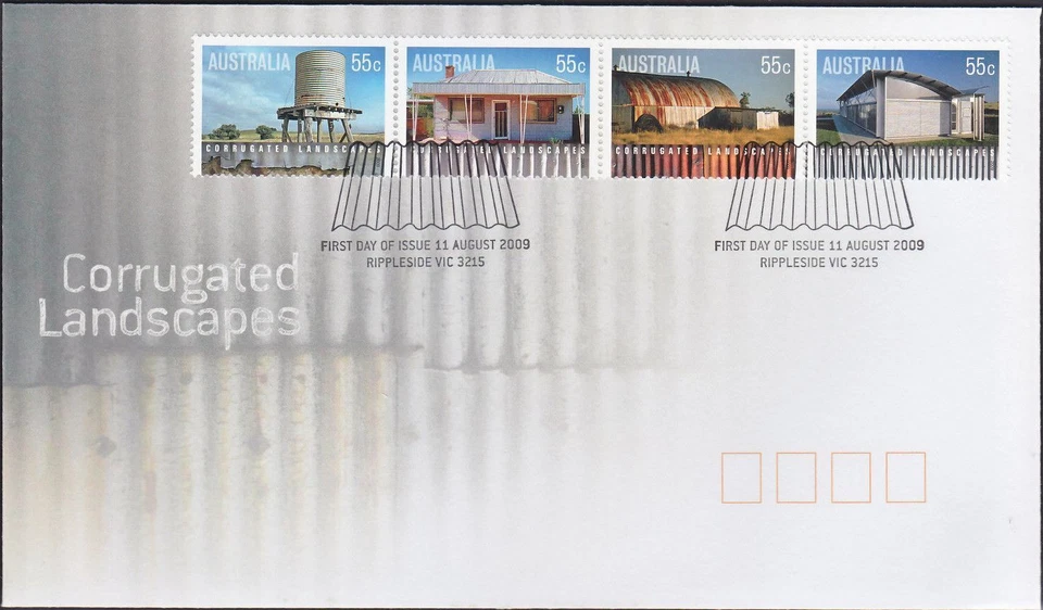2009 FDC Australia. Corrugated Landscapes. Pict.FDI "RIPPLESIDE" - Image 1 of 1
