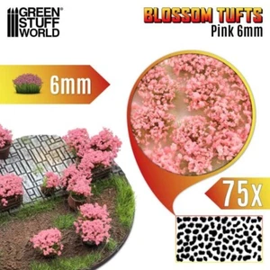 Blossom Tufts - 6mm - Pink Flowers - Scenery Miniature Terrain Diorama Wargames - Picture 1 of 3