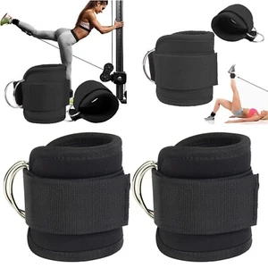 Fitness Exercise Ankle Strap Double D Loop Buckle Ankle Strap Wrap Leg Exercise - Picture 1 of 6