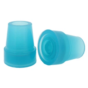 Walking Stick Rubber Feet - Pair Glow in the Dark Cane Tips Ferrules 19mm (3/4") - Picture 1 of 6