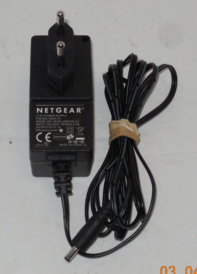 Netgear AC/DC Power Adapter Model MU05-J050100-C5 Input 100-240V/Output+5V - Image 1 of 2