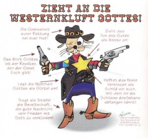 Aufkleber "Zieht an die Westernkluft Gottes" - Bild 1 von 1