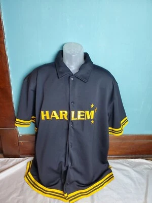 Asphalt Starter Snap Button Embroidered Harlem Jersey Shirt Men's Large L 42-44 - Image 1 of 4