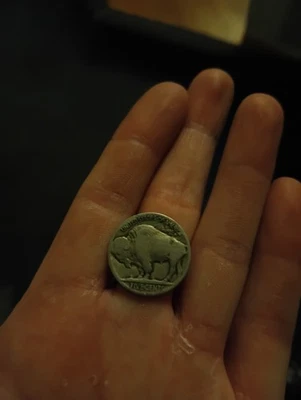 Rare Indian Head/Buffalo U.S.A Five Cent Nickel 1919 double die error  - Image 1 of 3