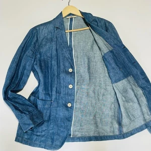 Chaqueta 45R Sastre Uncon Verano Lino Cáñamo Índigo XL - Imagen 1 de 12