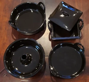 Deen Brothers - 5 Piece Air Fryer Bakeware Set - Black - New - Picture 1 of 5