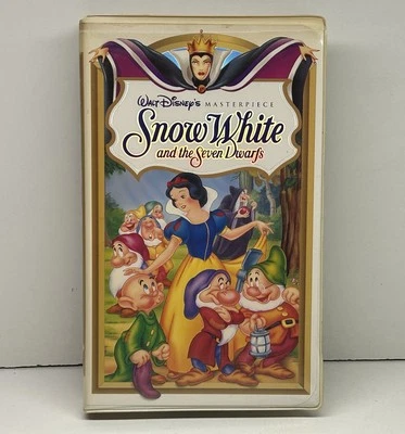 Snow White & Seven Dwarfs VHS Disney Video Tape Masterpiece Movie VTG Clamshell - Image 1 of 4