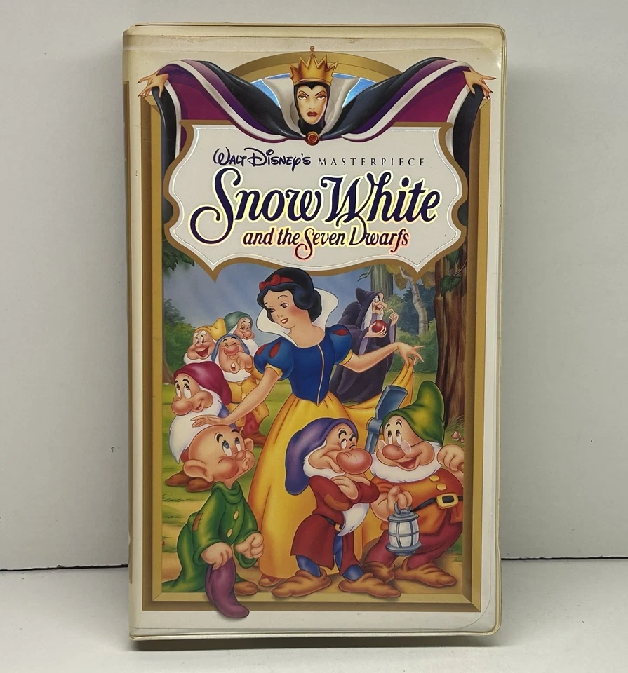 Snow White & Seven Dwarfs VHS Disney Video Tape Masterpiece Movie VTG Clamshell - Image 1 of 4