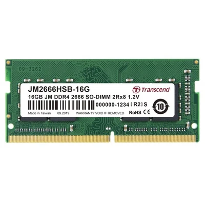 Transcend JM2666HSB-16G 16GB DDR4 2666MHz SO-DIMM 2Rx8 1.2V 16 GB 2666MHz Per co - Immagine 1 di 3