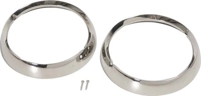 Par de biseles de faros pulidos Kentrol 30537 para Jeep CJ 72-86 Foto 1 de 4