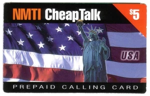 $5. NMTI Cheap Talk: Statue of Liberty & USA Flag Phone Card - Picture 1 of 1
