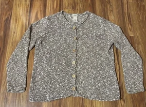 LL Bean Strickjacke Pullover Damen XL Regular 100% Baumwolle Knopfleiste Holzknöpfe - Bild 1 von 9