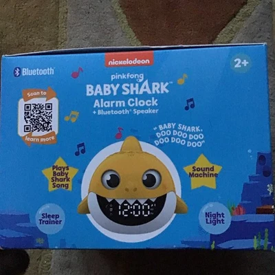 Baby Shark Nickelodeon Pinkfong Baby Shark Alarm Clock Bluetooth Speaker . - Image 1 of 4