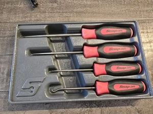 Snap On 4 pc Hook and Awl Set Large Pick & Awl Set, Part# SGASA104BR - Foto 1 di 4