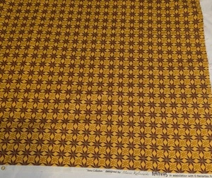 Cotton Fabric "Sienna Collection" Crimson 8 Point Star on Tan "KANVAS STUDIO" - Picture 1 of 3