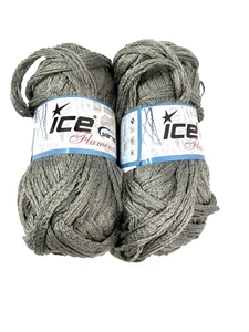 2 skins ICE flamenco yarns grey sashay acrylic 100 gr 30 m  - Picture 1 of 6