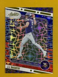 2024 Absolute JJ McCarthy RC #110 Red White & Blue Kaleidoscope SSP VIKINGS - Picture 1 of 2