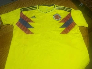 Columbia Adidas Climalite Soccer Jersey Yellow Mens Large - Picture 1 of 4