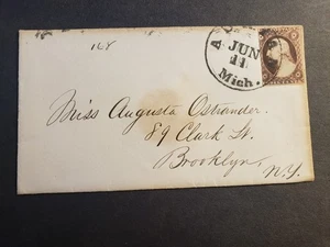 1850's ADRIAN, MICHIGAN Postal History Cover #10 or #11 - Picture 1 of 2