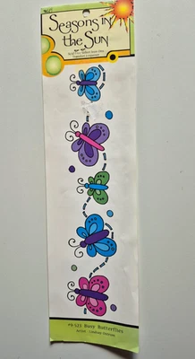 S E I  BUSY BUTTERFLIES   IRON-ON ACID FREE VELVET TRANSFER  UNOPENED PACKAGE - Image 1 of 2