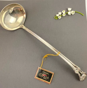 Flair Design Silver Plated Punch Bowl Ladle Ornate Handle Made in India - Picture 1 of 10