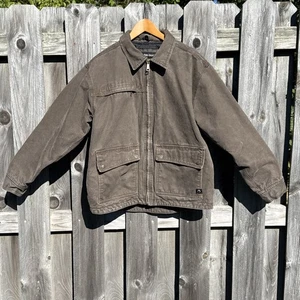 Dri-Duck Flint Boulder Cloth Jacket Men Large Brown Canvas Quilt Lining Workwear - Picture 1 of 19