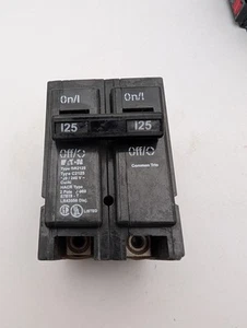 Eaton BR2125 Plug On Circuit Breaker 125A 2P 120/240V BRHH 125 Amp 2 Pole - Picture 1 of 6