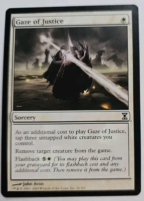 MTG Magic The Gathering Card Gaze of Justice Sorcery White Time Spiral  - Image 1 of 2