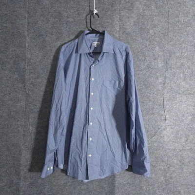 Camisa Peter Millar Abotonada Para Hombre Talla XL Manga Larga Azul Patrón Actuaciones Foto 1 de 4