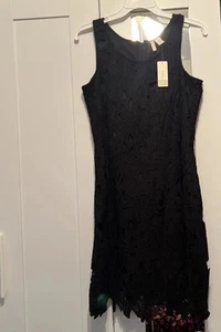 Japna Dress Lace Cutout Black MIDI Sz. M - Picture 1 of 7