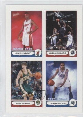 2004 Topps Bazooka 4-on-1 Stickers Dorell Wright Marquis Daniels #17 Rookie RC - Image 1 of 2