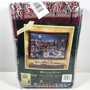 NEW Dept 56 Dickens Christmas Village Woven Throw Blanket 50x68 2nd in Series - Picture 1 of 9