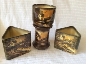 Very Rare Wittenberg Pottery Plant Pot With Stand & Matching Planters - Picture 1 of 12
