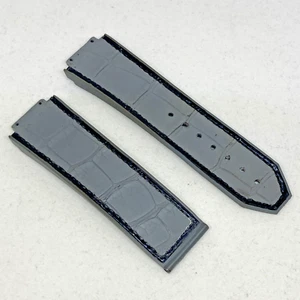 Authentic Hublot Big Bang 44mm 25mm x 22mm Grey Alligator Watch Strap Band OEM - Picture 1 of 4