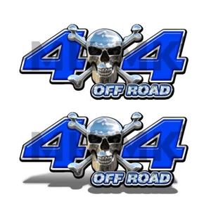 Calcomanía todoterreno cromada calavera 4x4 plataforma azul pegatinas para camión x2 MK605OR4 - Imagen 1 de 2