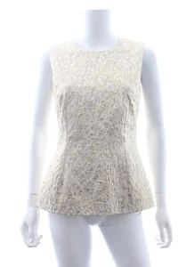 Dolce & Gabbana Metallic Jacquard Ärmelloses Top / Gold / Silber - Bild 1 von 5