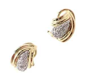 ¡Auténtico! Pendientes en forma de lágrima de diamantes de oro amarillo de 18 k de Tiffany & Co - Imagen 1 de 6