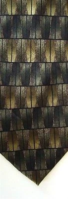 Valerio Garati Men's 100% Pure Silk Novelty Neck Tie Brown Multi 4 1/8" x 60" - Image 1 of 2