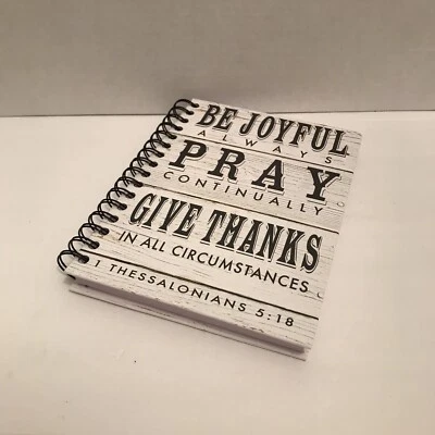 Be Joyful Always Christian Journal Bible Verse Scripture Thee 5:16-18 - Image 1 of 4