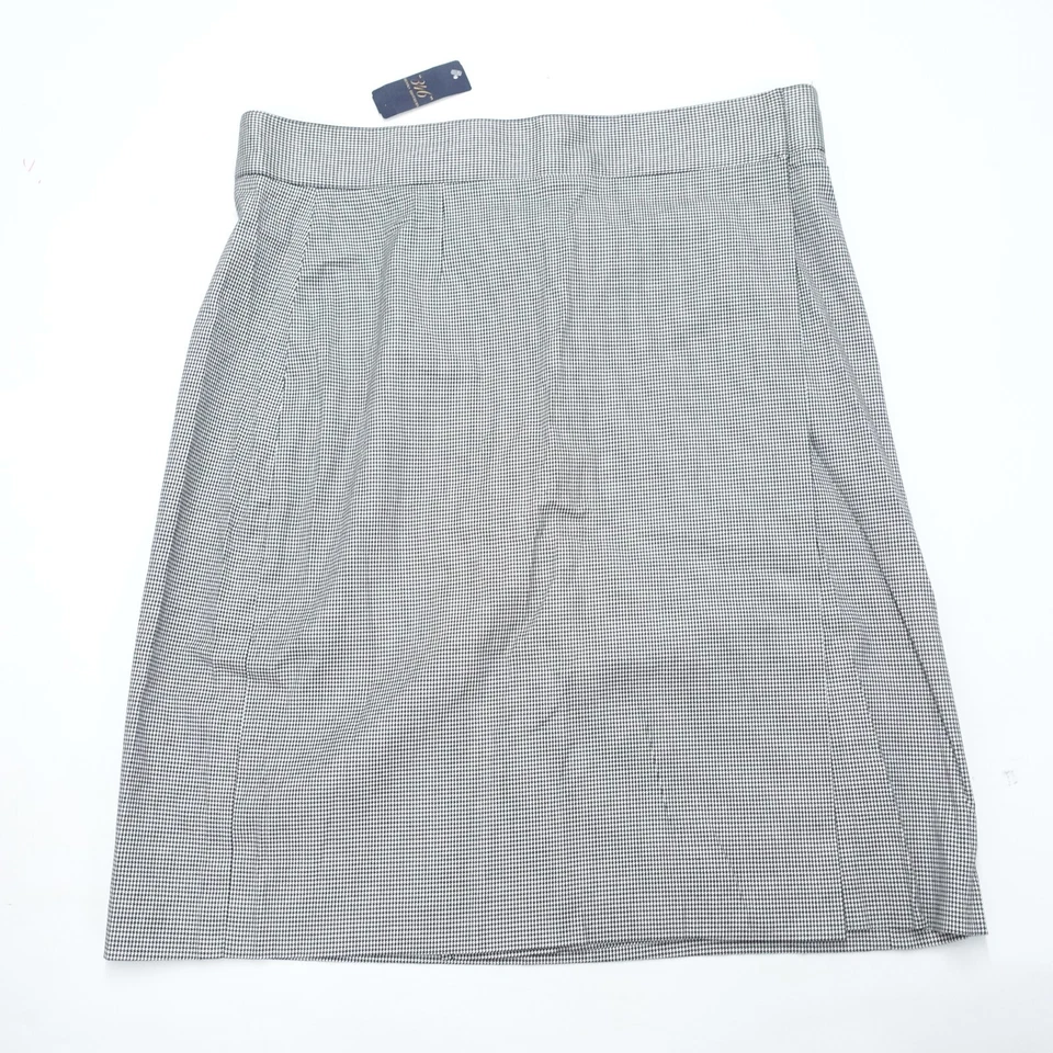 Falda envolvente Brooks Brother 346 para mujer 16 negra blanca pata de gallo clásica Foto 1 de 4