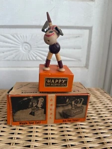 Vintage 50's Kohner Happy Dog Wood Puppet Original Box - Picture 1 of 15