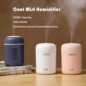 Mini Air Humidifier 300ML Aromatherapy Diffuser Portable Sprayer USB Essential - Picture 1 of 24