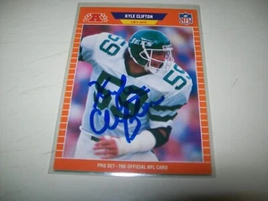 Juego profesional Kyle Clifton 1989 autógrafo firmado automático #295 New York Jets - Imagen 1 de 1