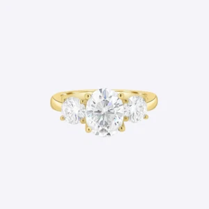Wedding  18k Yellow Gold Ring Oval Cut IGI Lab Created 2.20 Ct Diamond  6 7 8 - Picture 1 of 10